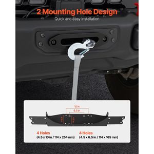 Supporto per verricello per 2018 2023 Jeep Wrangler JL/JLU modelli montaggi trainel Hitch - Product Image 5