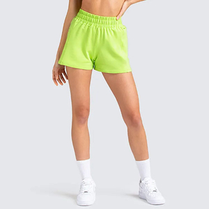 Haute qualité sports d'été pantalons de survêtement Shorts personnalisé imprimé Logo fermeture éclair bouton taille haute Sexy vêtements de sport motif de fleurs - Product Image 1