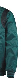 Chaqueta Varsity Verde para Hombre, Corte Regular, Cuello Camisero, Color Sólido, Poliéster, Ropa Casual de Otoño - Product Image 3