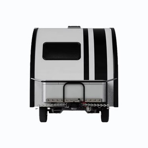 Caravane compacte mini-roulotte de voyage en forme de larme, remorquable, avec cuisine arrière et cabine de couchage, conçue pour le camping - Product Image 6