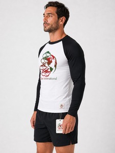 Custom Printed Anti-UV UPF50 Breathable Long Sleeve Rash Guard <b>Compression</b> MMA T-<b>Shirt</b> for BJJ Grappling Fitness Men - Product Image 5