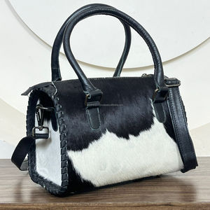 Sacs de voyage en cuir de vachette véritable à poils, grande capacité, vente en gros directe d'usine, sacs de voyage en cuir véritable pour femmes et hommes - Product Image 4