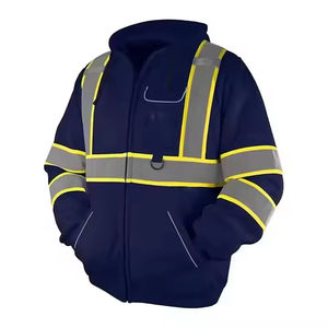 Sudadera de Seguridad de Alta Visibilidad Clase 3, Precio de Fábrica, Cinta Reflectante Fluorescente, Impermeable, con LED Intermitente, Tela de Nailon/Poliéster - Product Image 2