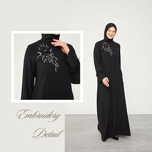 Nuevo Vestido Musulmán para Ramadán, Abaya Árabe al por Mayor, Vestido de Chifón para Mujer, Ropa de Boda, Dubái, Pakistán, Personalizable, Largo hasta el Suelo, Manga Larga - Product Image 4