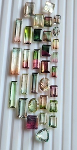 Pierre de tourmaline bio naturelle, facettée, de formes variées, gemme rare en vrac, au prix d'usine de gros. - Product Image 2