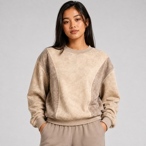 Sweat-shirt femme de qualité supérieure 2026, effet délavé, personnalisable, respirant et confortable - Product Image 3