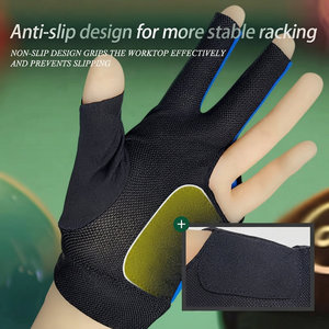 Gants de snooker sportifs anti-humidité, technologie de séchage rapide, respirants, polyester et élasthanne, unisexe, dos lisse, gants de snooker pas chers - Product Image 4