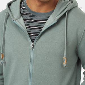 Sudadera con Capucha Completa de Forro Polar para Hombre, Chaqueta con Capucha de Algodón de Bambú para Hombre, Sudaderas Personalizadas con Capucha y Cremallera - Product Image 3