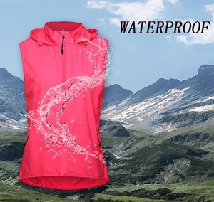Chaqueta ultraligera para mujer, color rojo rosa, con capucha, a prueba de viento, protección solar, para ciclismo, de secado rápido, con cremallera, cortavientos para exteriores - Product Image 6