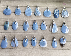 Colgante de cristal de ópalo azul de calidad superior de tendencia superior superventas piedras preciosas naturales Feng Shui joyería de moda al por mayor - Product Image 5