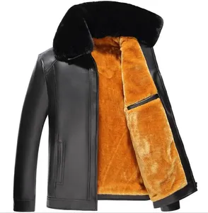 Chaqueta de Cuero Impermeable para Hombre, Talla Grande, Estilo Casual de Otoño, con Cuello Alto, Diseño Simple - Product Image 5