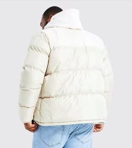 Gilet matelassé personnalisé avec logo, 100 % coton, chaud pour l'hiver, à capuche, fermeture éclair épaisse, brodé, multi-poches pour homme - Product Image 2