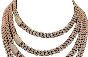Chaîne cubaine en argent Sterling Moissanite de forme ronde blanche cadeau de chaîne Hip Hop personnalisé pour elle - Product Image 3