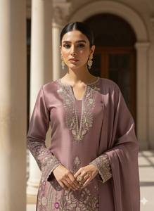 Conjunto de Kurta y Salwar de Seda JMY de Calidad Premium para Fiestas, con Bordado Intenso y Dupatta a Juego, Disponible al Mejor Precio del Mercado - Product Image 5