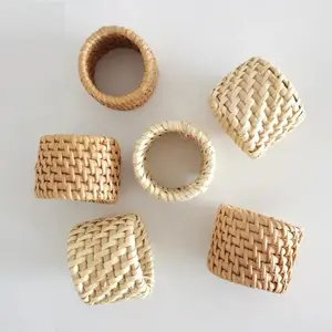 Wicker mây Khăn ăn Nhẫn bền vững mây Bộ đồ ăn trang trí cho Boho chic bên Coaster thiết kế làm từ nhà kính VN