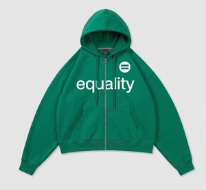 Wholesale Acid Wash <b>Full</b> <b>Zip</b> <b>Hoodies</b> Custom Logo Equality Printed Heavyweight Fleece Oversized Vintage Streetwear Hoodie - Product Image 3
