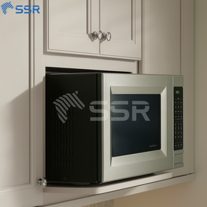 Meuble mural blanc moderne pour micro-ondes, prêt à assembler, écologique, armoires de cuisine, vente en gros de l'usine SSR VINA de Ho Chi Minh - Product Image 2
