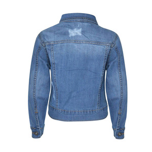 Latest Fashion Wear Solid Color <b>Women</b> Turn Down Collar Denim <b>Jackets</b> Winter Wear Clothes <b>Women's</b> Fashion Jeans Jacke - Product Image 2