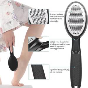 Râpe et lime à callosités durable pour usage domestique, qualité A+, double action, en acier inoxydable, pour éliminer les callosités des pieds - Product Image 4