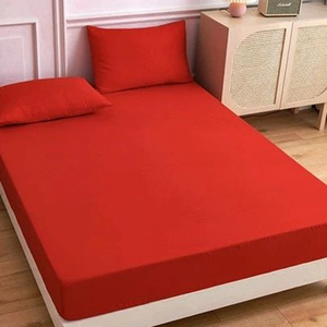 Parure de lit en coton de couleur unie personnalisée, vente chaude, 4 pièces, 100% coton, luxe, double - Product Image 3