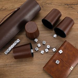 PU Leather Customizable High-Quality Dice <b>Cup</b> Set with 25 Dice and Exclusive Storage Case Eco-Friendly for Game Playing - Product Image 5