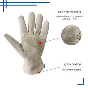 Best Performance Reinforced Cowhide Grain Leather Safety <b>Gloves</b> Abrasion Resistant Personal Protective for <b>Drivers</b> for - Product Image 6