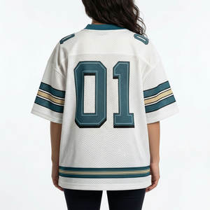 Custom American Football Jersey Women Oversized Mesh Shirt Baseball Style Sportswear Breathable Team Uniform OEM Service - Product Image 2