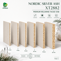 Panneau OSB mélaminé Jinbase SXT2882 Nordic Silver Ash 18 mm E0 1220x2440 mm pour la décoration intérieure scandinave