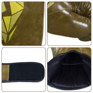 Fabrication en usine sur mesure, gants de boxe No Boxing No Life, cuir de vache véritable, gants de compétition de kickboxing personnalisés - Product Image 6