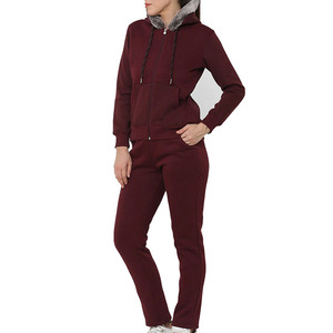 Ensemble sweat à capuche ajusté style fourrure personnalisé avec pantalon de survêtement longueur cheville pour adultes et jeunes filles - Product Image 2