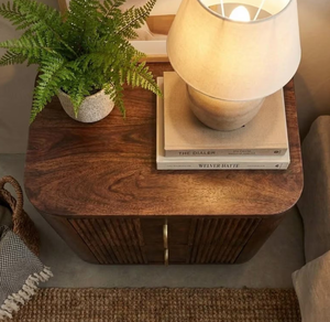 Table de chevet multifonctionnelle moderne en bois massif à 100 %, avec rangement, pour petites chambres d'appartement, table d'appoint mobile simple pour la maison - Product Image 5