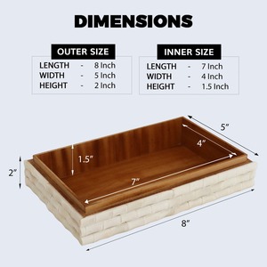 Boîte de rangement personnalisée en os incrusté, étui à bijoux de luxe avec un motif élégant - Product Image 2