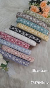 Encajes florales elegantes bordados para prendas de vestir, vestidos, saris, manualidades y adornos de accesorios de moda. - Product Image 5