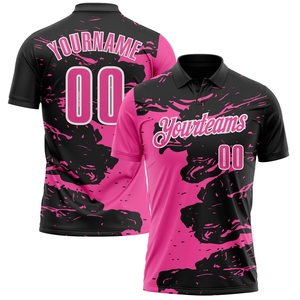 Camiseta de golf de alto rendimiento con diseño de águila 3D en negro y rojo real, personalizada y de las más vendidas en la industria, venta directa al por mayor. - Product Image 2