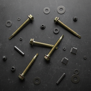 PDC Model 1 <b>Flat</b> Head Self Drilling <b>Screws</b> Inch Steel Class 8 Zinc Plated Standard Thread - Product Image 1