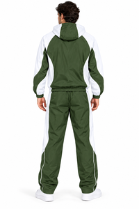 Ensemble survêtement coupe-vent personnalisé en gros – Ensemble décontracté de jogging très prisé – Vêtements de rue tendance – Ensemble hoodie coupe-vent en nylon/polyester - Product Image 2