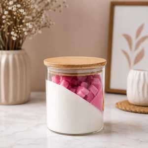 Heart Wax Cube Soy <b>Candle</b> Handmade Scented Glass Jar <b>Candle</b> Romantic Valentine <b>Gift</b> <b>Candle</b> Decorative Aromatherapy Home - Product Image 3