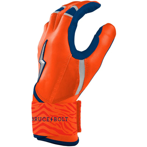 ถุงมือตีเบสบอล Bruce Bolt สีส้มน้ำเงิน ปรับแต่งได้ บุฟองน้ำ ปิดด้วยแถบตีนตุ๊กแก สำหรับเด็ก ทั้งชายและหญิง ฝึกซ้อม - Product Image 5