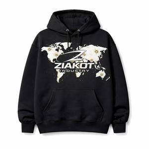 Sudadera con Capucha y Sudadera Oversize de Algodón Grueso para Hombre, de Alta Calidad, con Estampado Puff y Línea Negra, para Invierno - Product Image 2