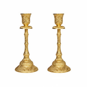 Candelabro Cónico de Aluminio de Lujo Moderno con Acabado en Cobre Antiguo, Hecho a Mano, Ecológico, Decoración para el Hogar de Pascua - Product Image 4