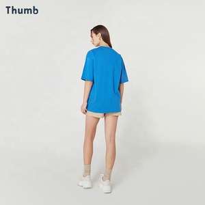 Oversize T-shirt Drop Shoulder High Quality Custom Blanks Made Thailand Printing 100% Cotton Hip Hop Solid Pattern Breathable - Product Image 6