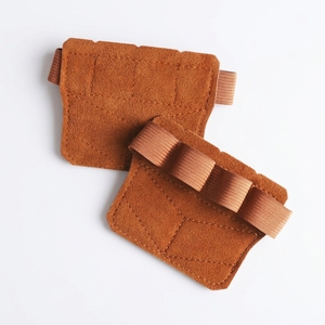 Brown Neoprene Wrist <b>Support</b> Weightlifting Grip Pads Elastic <b>Finger</b> Loops Non-Slip Palm Guards Professional Protection for Gym - Product Image 6