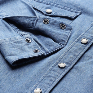 Unique Design <b>Top</b> Selling Women's Denim Shirts Spring/Summer Eco-Friendly Button-Up Vintage Style Outdoor Office Work Wear - Product Image 6