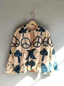 Chaqueta de Algodón con Bordado Floral Color Mostaza para Mujer, Estilo Bohemio Prairie Chic, Cuello Camisero, REGALO PARA ELLA - Product Image 6