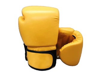 Guantes de boxeo de cuero PU personalizados para hombres y mujeres equipo de entrenamiento con logotipo personalizado impermeable para saco de boxeo Kickboxing - Product Image 1