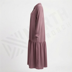 ชุดกิโมโนแบบ OEM ปี 2025 เสื้อคลุมอาบายะ ผ้าโพลีเอสเตอร์เนื้อนุ่ม ยืดหยุ่นสูง หนาขึ้น สำหรับผู้หญิงมุสลิม คอวี แขนยาว เหมาะสำหรับงานปาร์ตี้ รอมฎอน งานแต่งงาน - Product Image 3