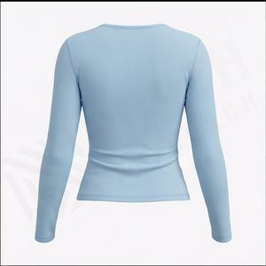 เสื้อยืดคอวีพิมพ์ลายดอกไม้สไตล์วินเทจ ทรงเข้ารูป ผลิตจากโพลีเอสเตอร์ ระบายอากาศได้ดี สินค้ามาใหม่ เสื้อถักทอแบบสั่งทำพิเศษ สีตัดกันสวยงาม - Product Image 2