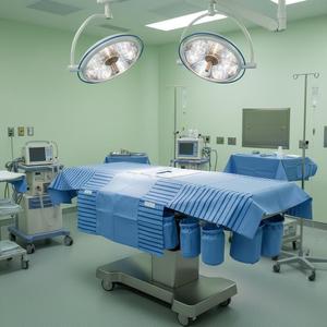 Paquete de Paños Quirúrgicos Desechables Azules, Estériles, para Cubrir la Sala de Operaciones, Uso en Extremidades Inferiores, Aplicación Externa - Product Image 1