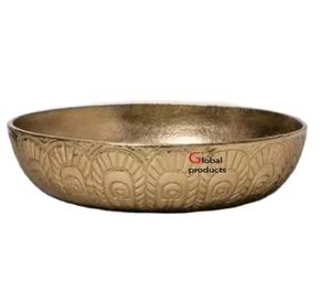 Tazón de Postre de Aluminio con Acabado Dorado, Diseño Redondo y Moderno, para Hoteles, Restaurantes y Bares - Product Image 1