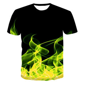 เสื้อยืดแขนสั้นผ้าคอตตอนถัก 100% พิมพ์ลายด้วยเลเซอร์ ทรงหลวม ใส่สบาย ระบายอากาศได้ดี เหมาะสำหรับชายหาด  รับสกรีนโลโก้และสีตามสั่ง - Product Image 1